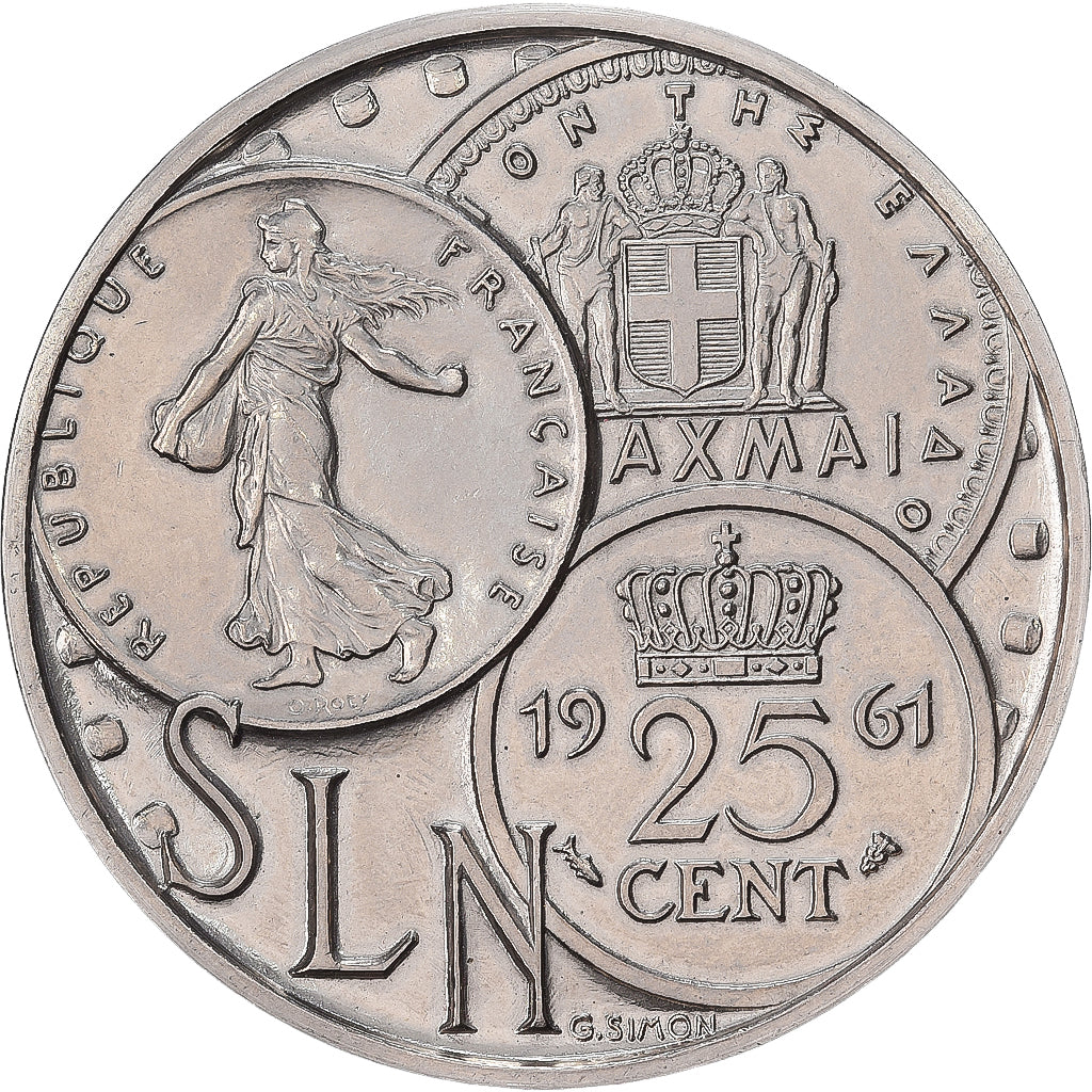 Francia, medaglia, Nouvelle Calédonie, Société Le Nickel, Nichel, Simon, SPL