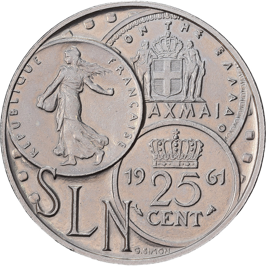 Francia, medaglia, Nouvelle Calédonie, Société Le Nickel, Nichel, Simon, SPL-