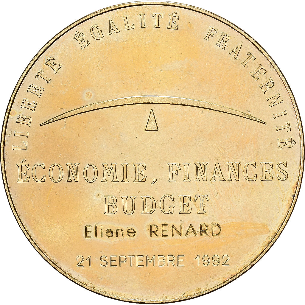 Francia, medalla, Economie, Finances, Budget, 1992, Bronce dorado, SC+