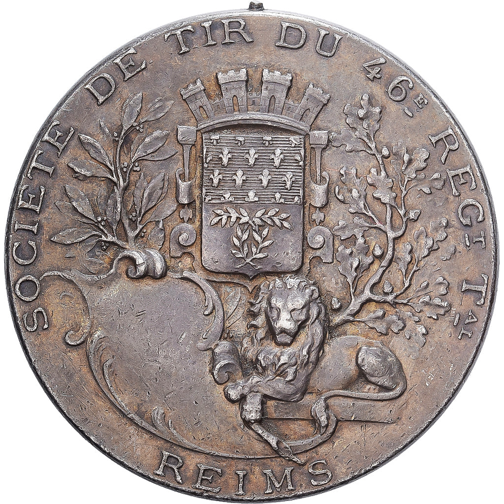 France, Medal, Société de Tir du 46ème Régiment Territorial, Reims, Silver