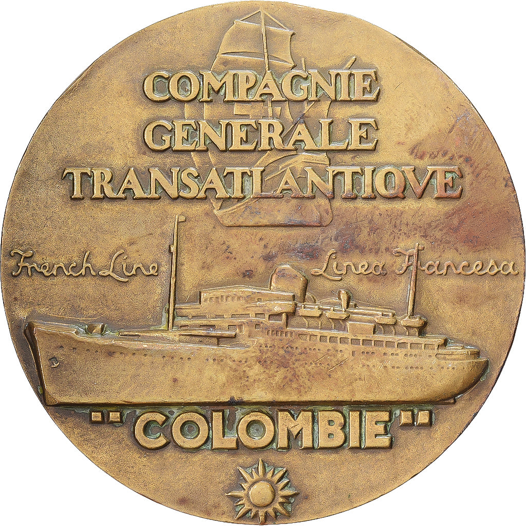 Francia, medaglia, Compagnie Générale Transatlantique, Colombie, Bronzo