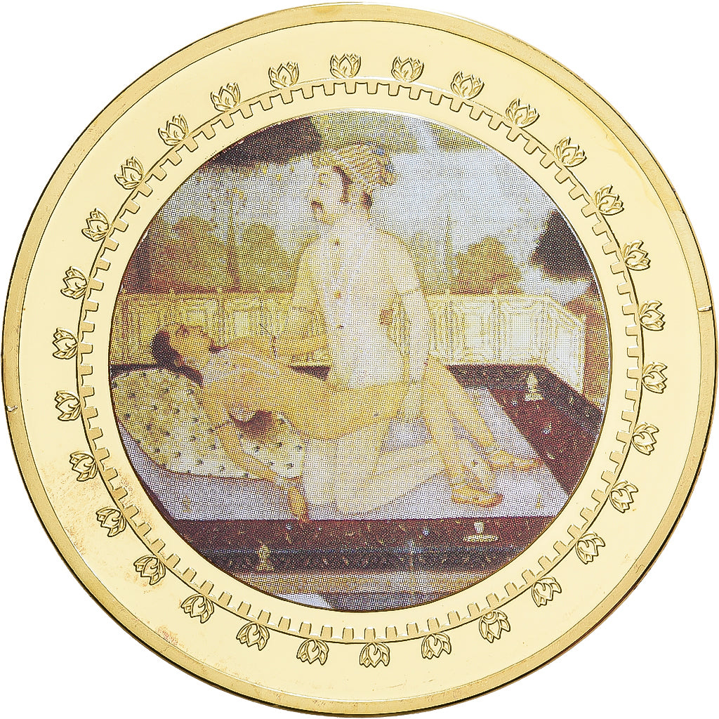 India, Medaille, 100 Rupia, Kamasutra, Copper-Nickel Gilt, STGL