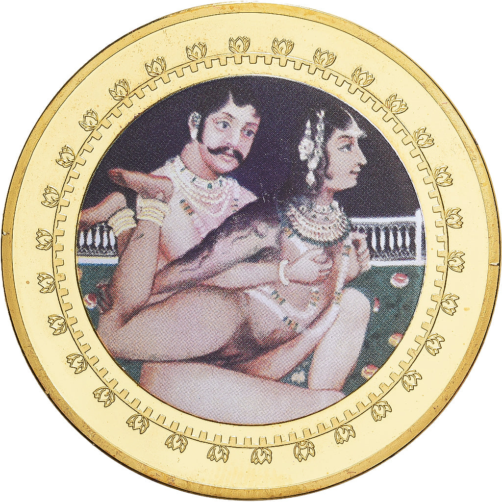 India, Medal, 100 Rupia, Kamasutra, Copper-Nickel Gilt, MS(65-70)