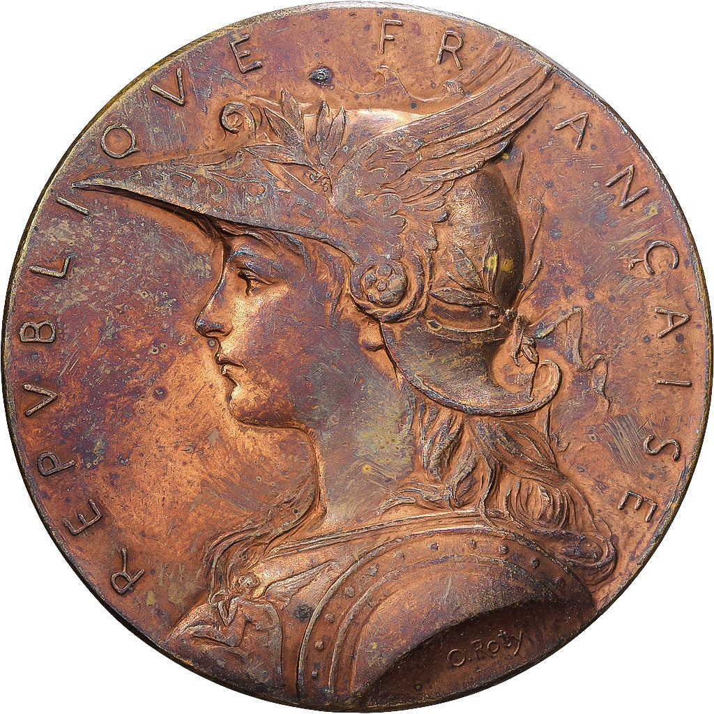 Francia, medalla, Marianne Casquée, République Française, Bronce, O.Roty