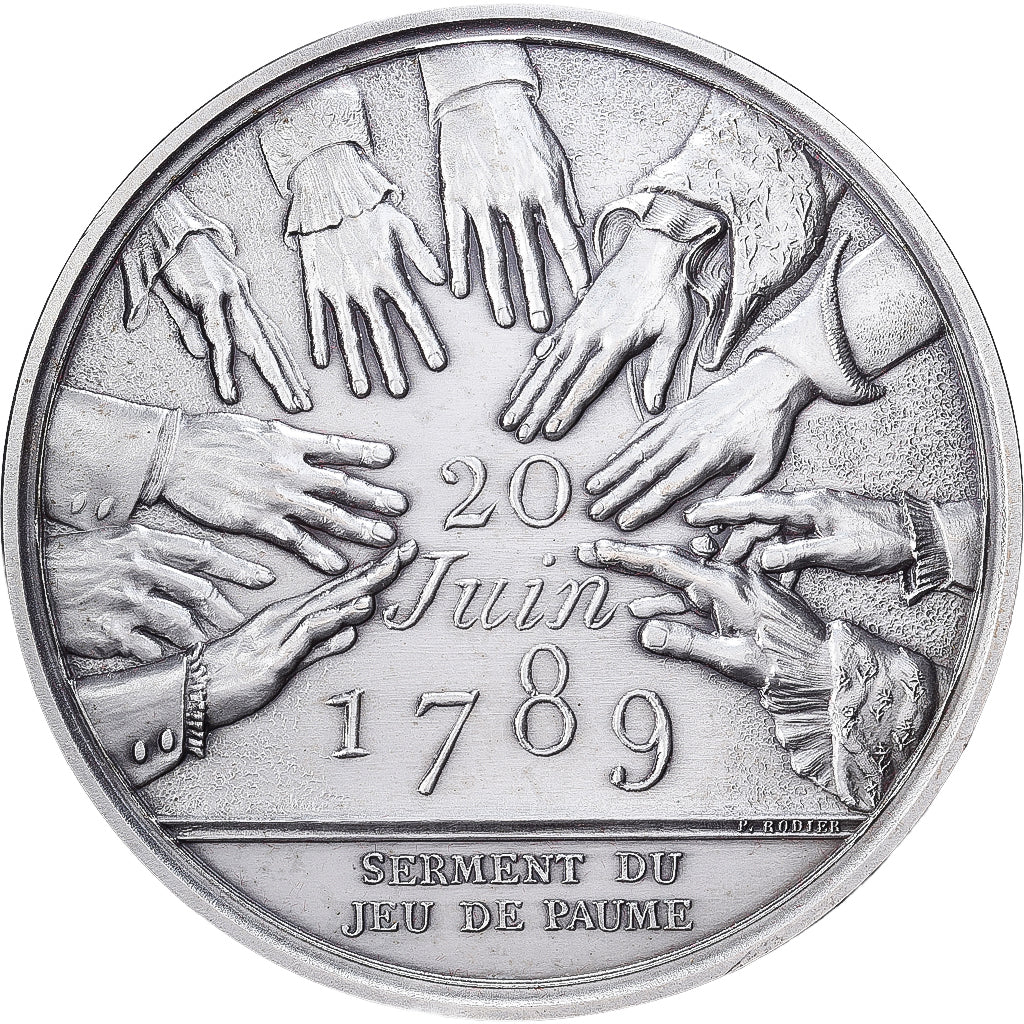 Francia, medaglia, Révolution Française, Serment du Jeu de Paume, 1989, Bronzo