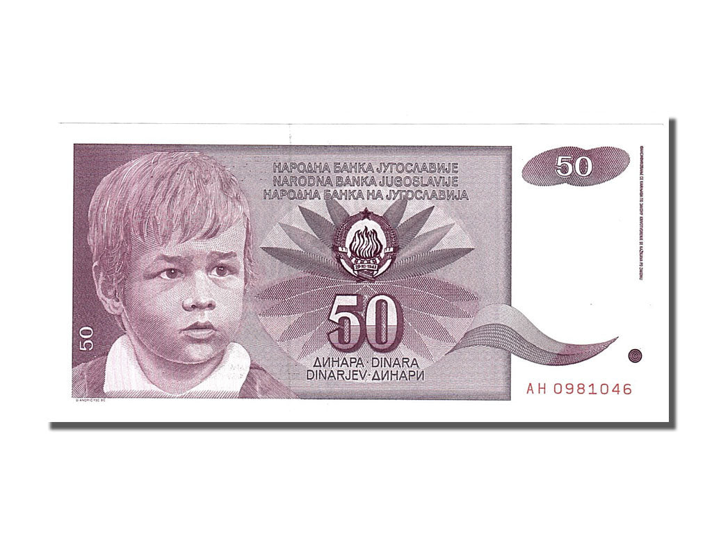 Banknote, Yugoslavia, 50 Dinara, 1990, 1990-06-01, UNC(65-70)