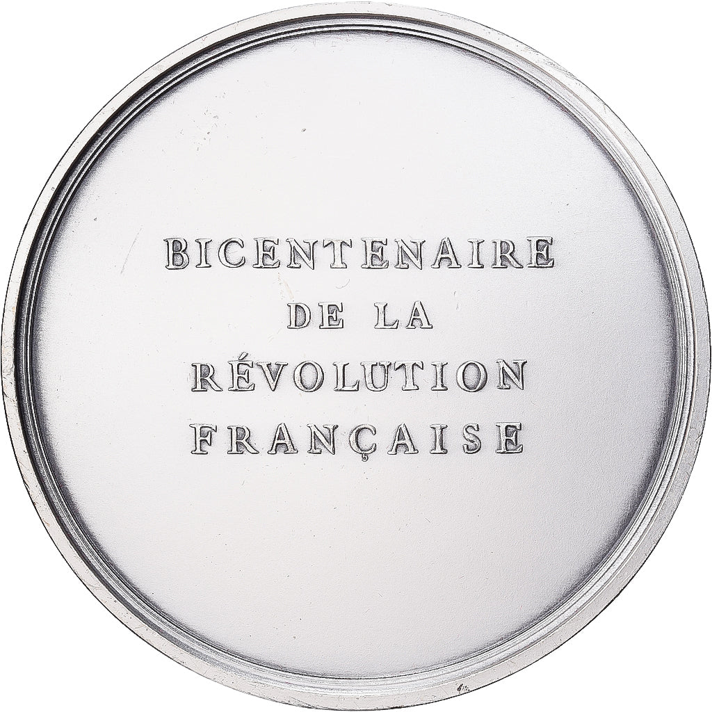 Francja, medal, Révolution Française, Nuit du 4 Août, 1989, Brąz