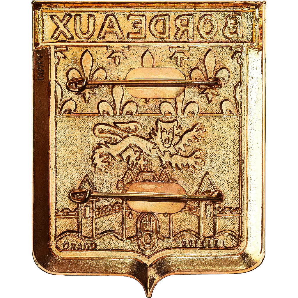 França, Broche, Ville de Bordeaux, Gilt Metal, MS(65-70)