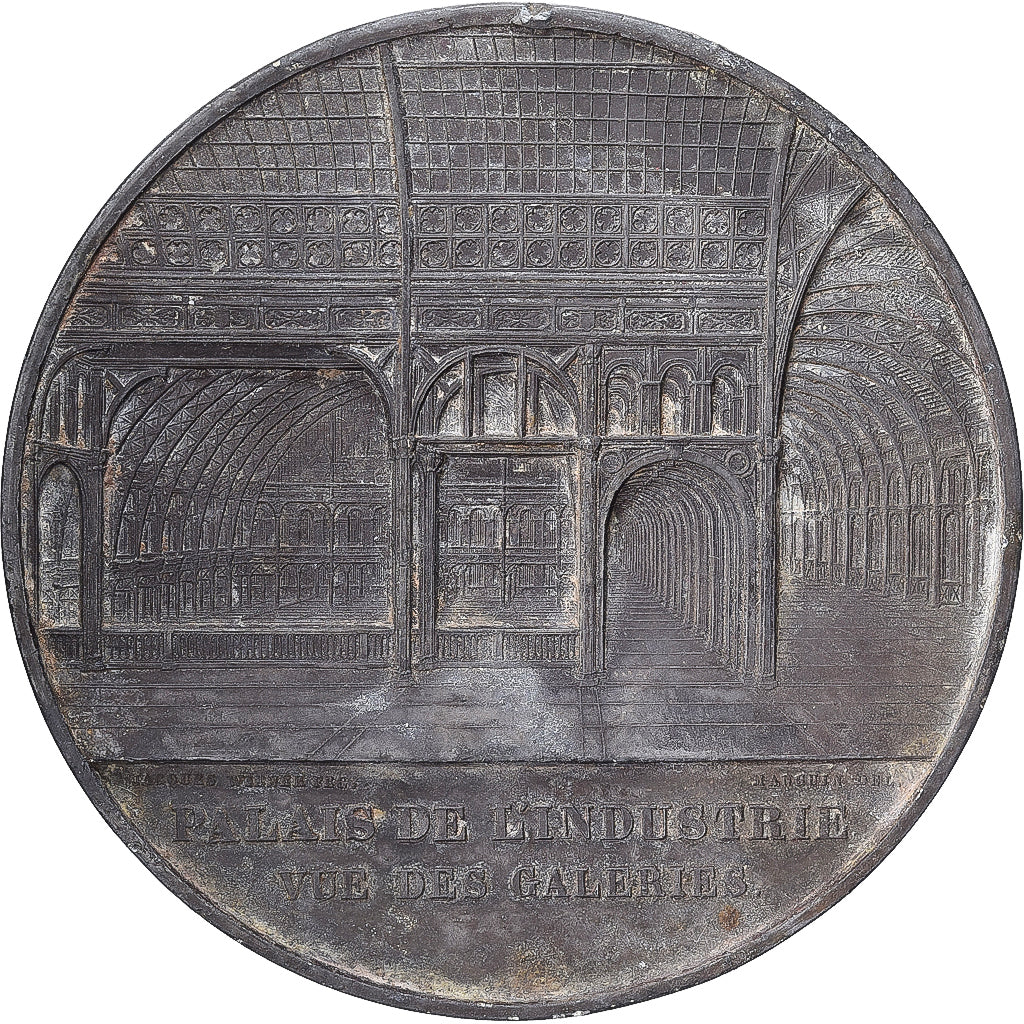 Francia, medaglia, Eugénie et Napoléon III, Palais de l'Industrie, Zinco