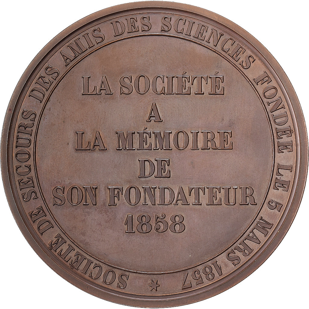 Frankreich, Medaille, A la mémoire de Louis Jacques Thénard, 1858, Kupfer