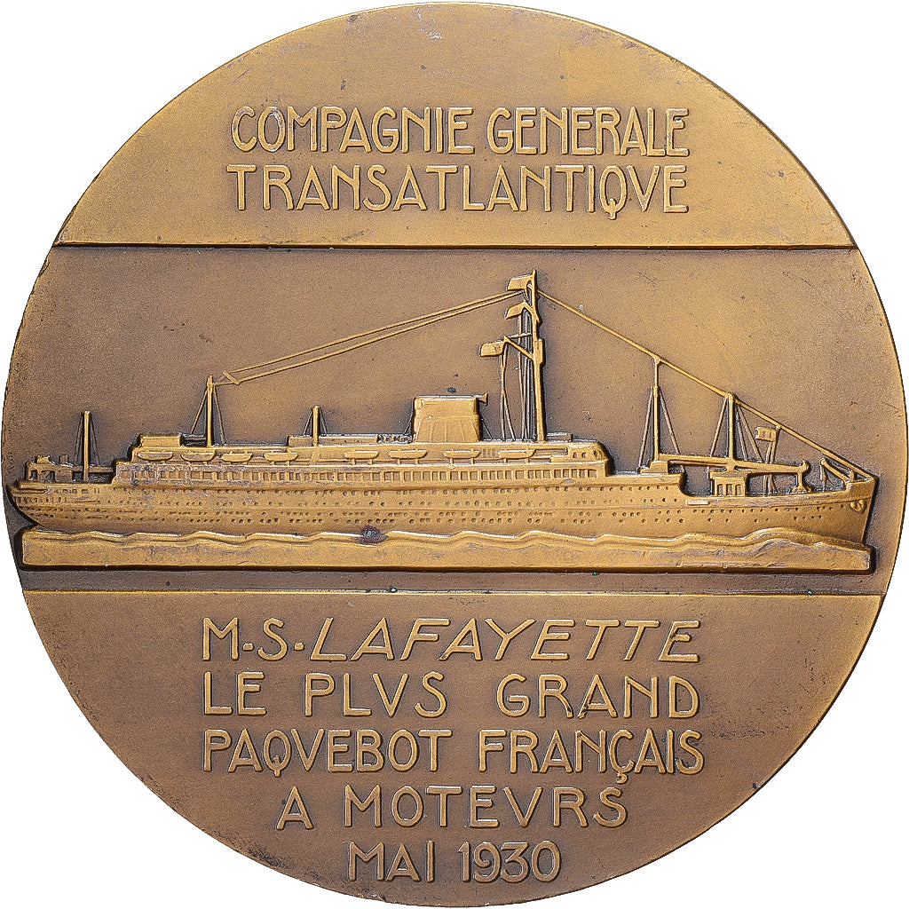 France, Médaille, Compagnie Générale Transatlantique, Paquebot Lafayette