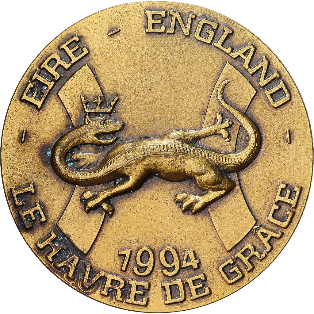 Francia, medaglia, Le Havre de Grâce, Eire-England, Salamandre, 1994, Bronzo