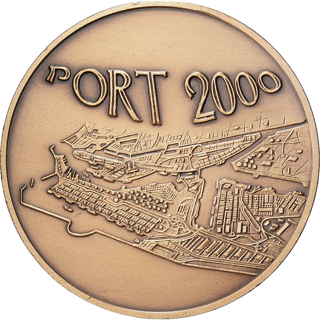 Francia, medalla, Inauguration du Port Autonome du Havre, 2006, Bronce, Pichard
