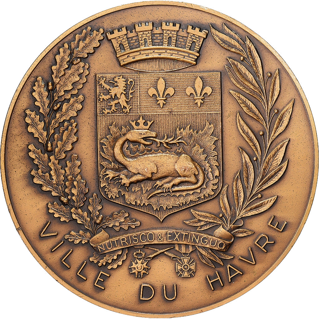 Francja, medal, 40ème Anniversaire de la Libération du Havre, Brązowy, MS(63)