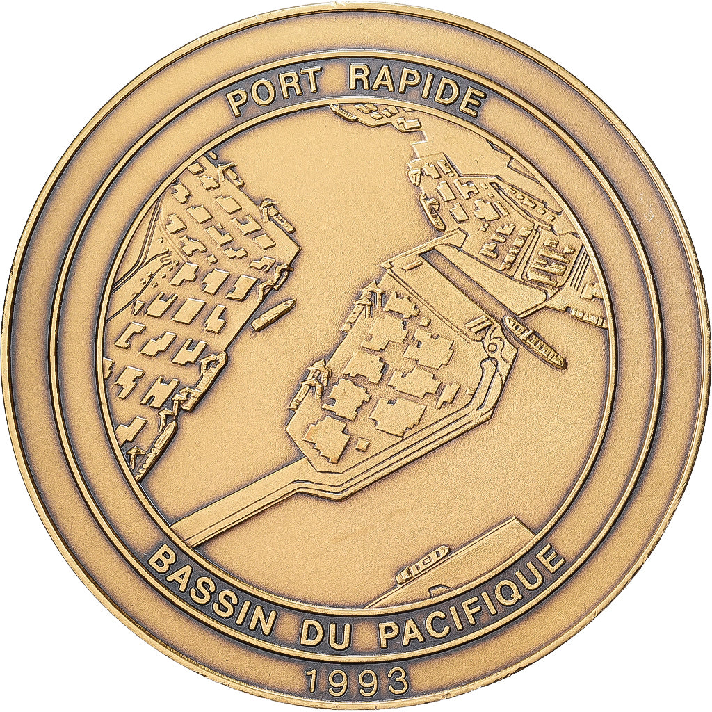 Francia, medalla, Port Autonome du Havre, Porte de l'Europe, 1993, Bronce