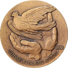 França, medalha, Semaine de Léningrad au Havre, 1986, Bronze, MS(63)