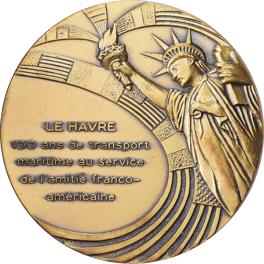 França, medalha, Port Autonome du Havre, 1986, Bronze, AU(50-53)