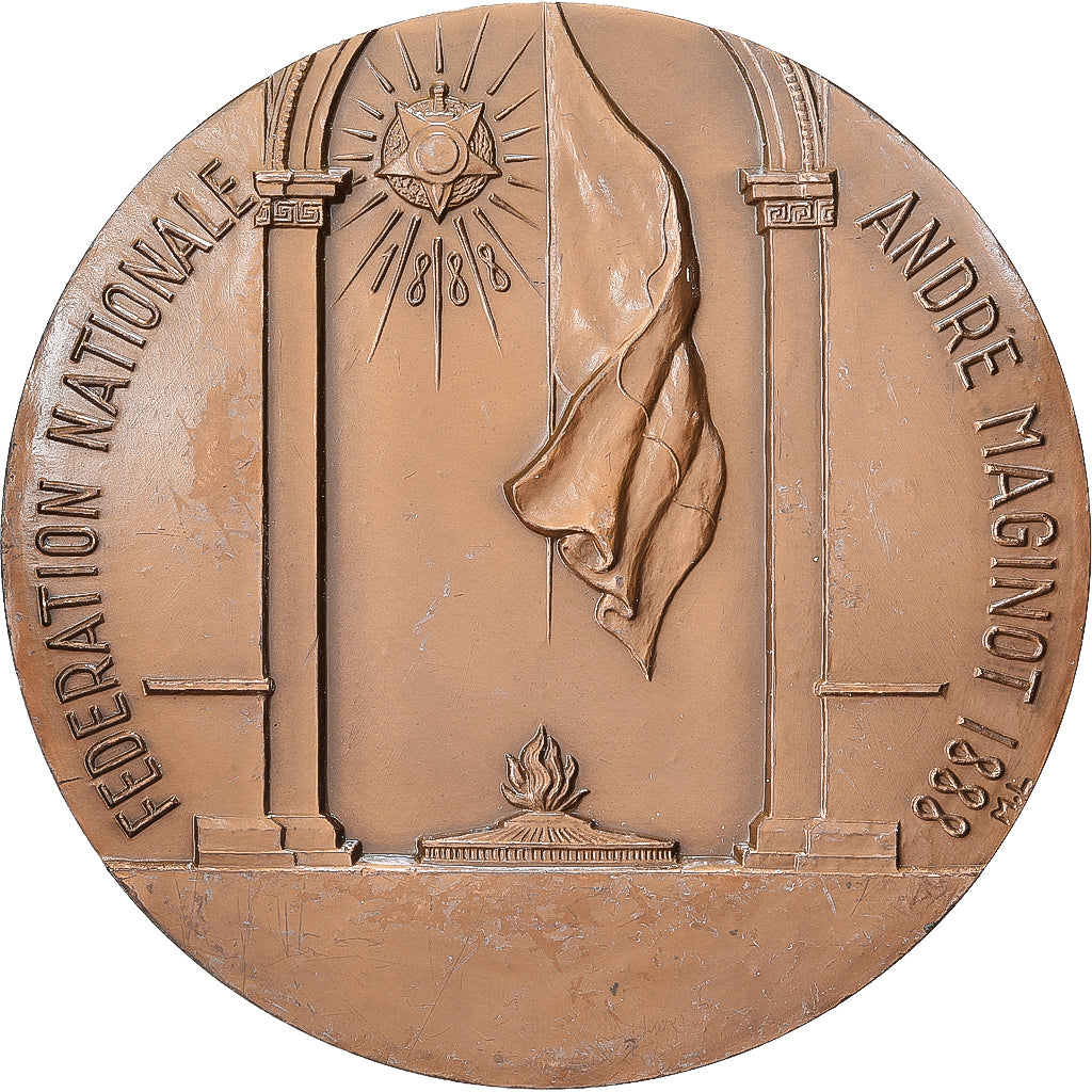 França, medalha, 80ème Anniversaire de l'Union Fraternelle, Maginot, 1982