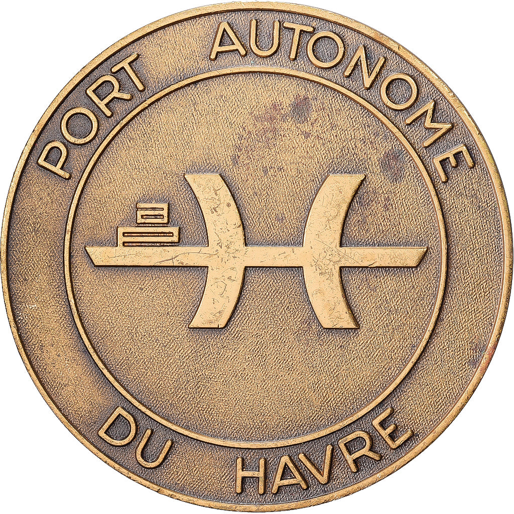 Francia, medaglia, Port Autonome du Havre, 1987, Bronzo, BB