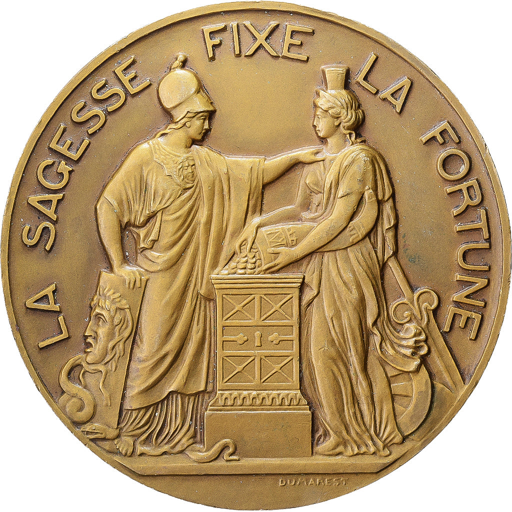 France, Médaille, La Banque de France, La Sagesse fixe la Fortune, 1950