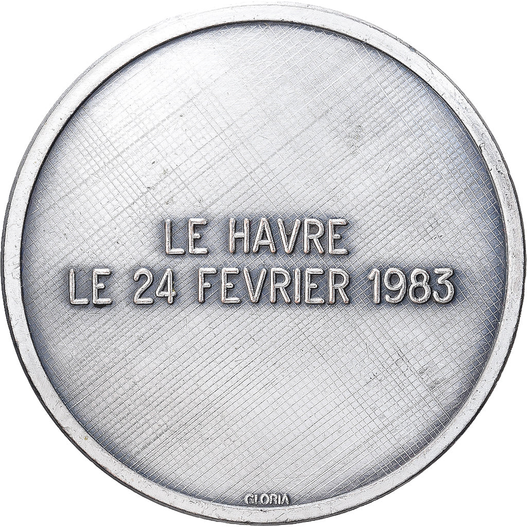 Frankrijk, Medaille, Peugeot 205, Le Havre, 1983, Silvered bronze, Gloria, PR