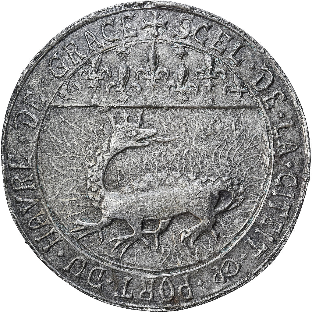 Francja, medal, Sceau du Havre de Grâce, Cyna, EF(40-45)