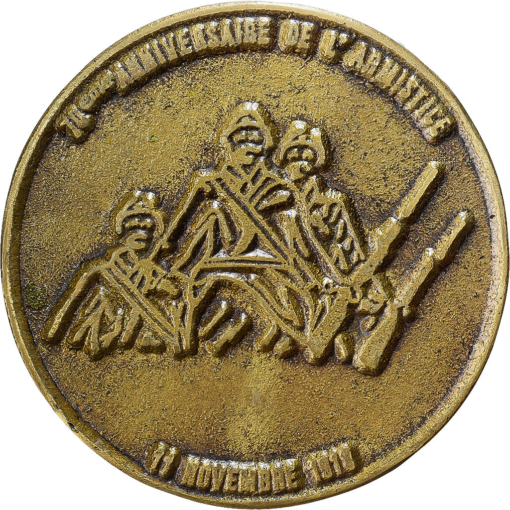 Francia, medaglia, 70ème Anniversaire de l'Armistice, 1988, Ottone, BB