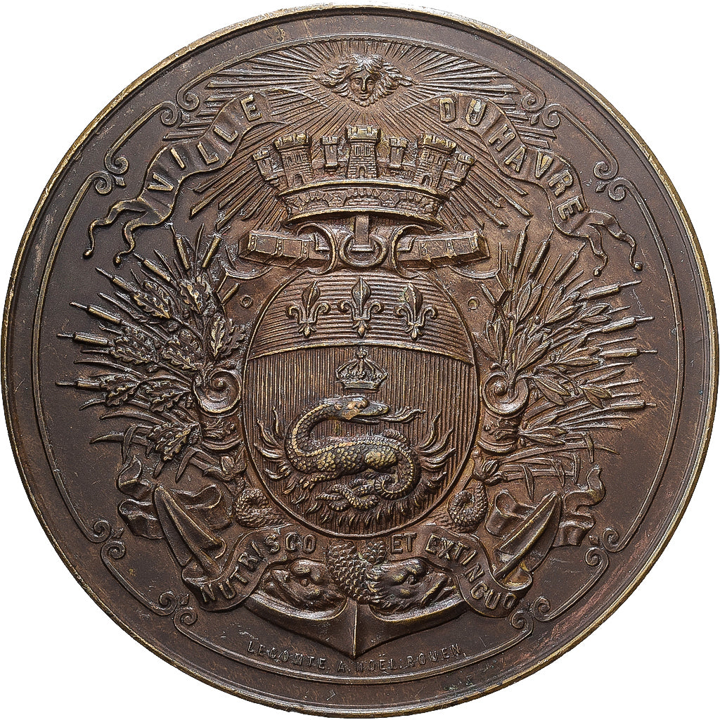 França, medalha, Société des Régates du Havre, Bronze, Lecomte, EF(40-45)