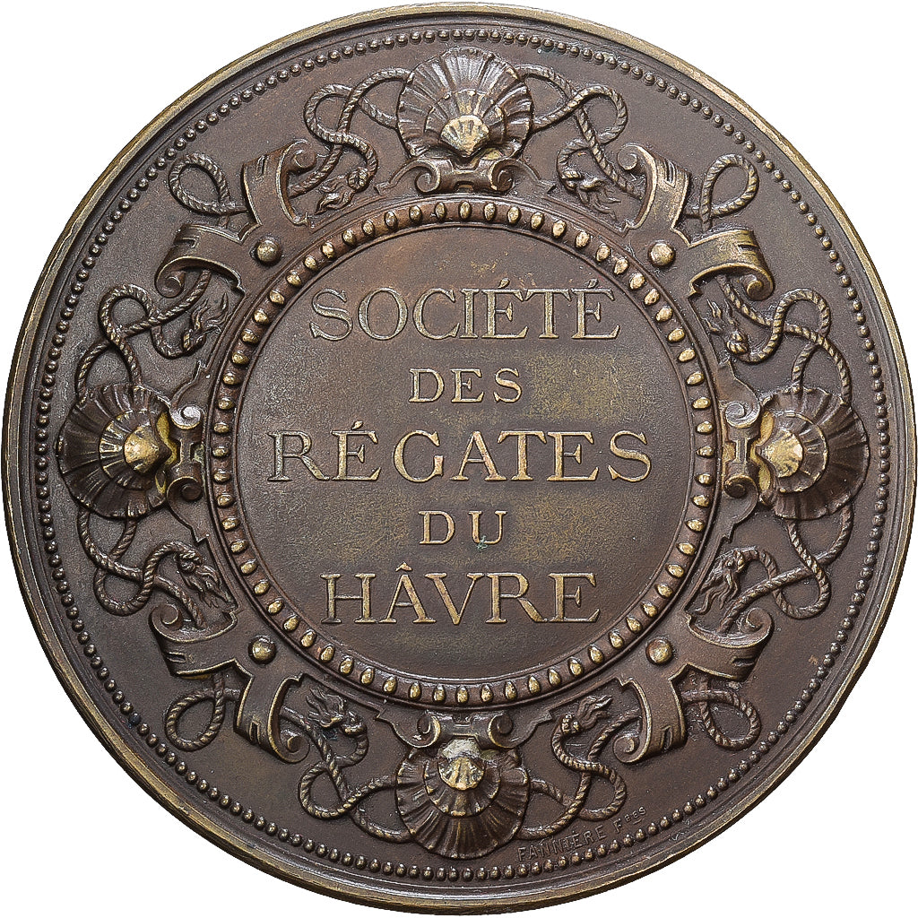 França, medalha, Société des Régates du Havre, Bronze, Lecomte, EF(40-45)