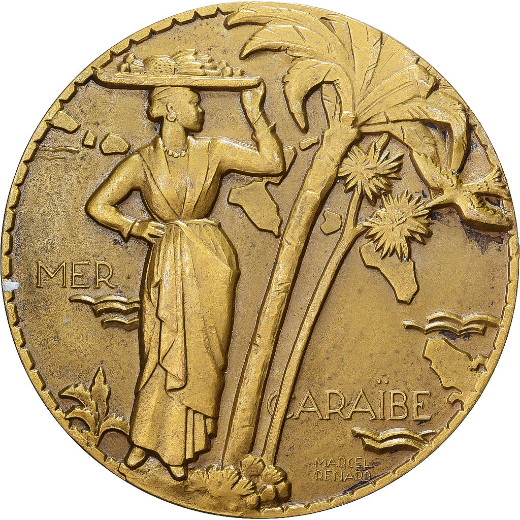 Frankrijk, Medaille, Compagnie Générale Transatlantique, Colombie, Bronzen