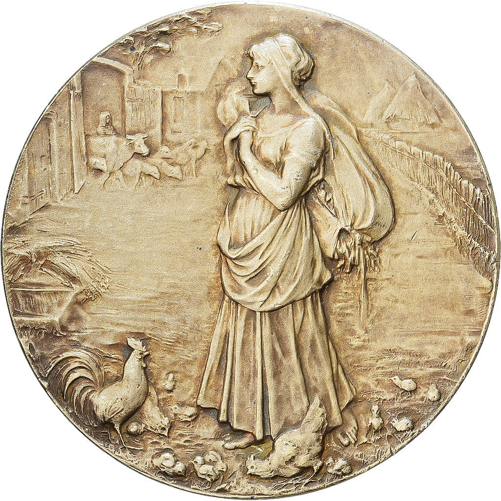 França, medalha, Société d'Agriculture du Havre, Vermeil, Roty, AU(50-53)