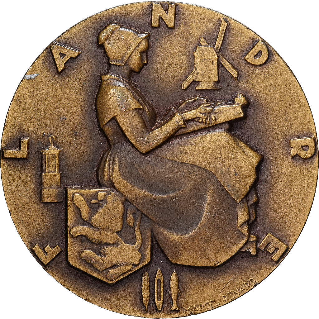 Frankreich, Medaille, Compagnie Générale Transatlantique, Flandre, Bronze