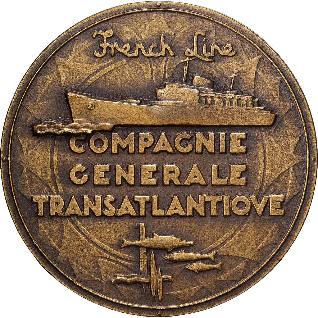 Frankreich, Medaille, Compagnie Générale Transatlantique, Flandre, Bronze
