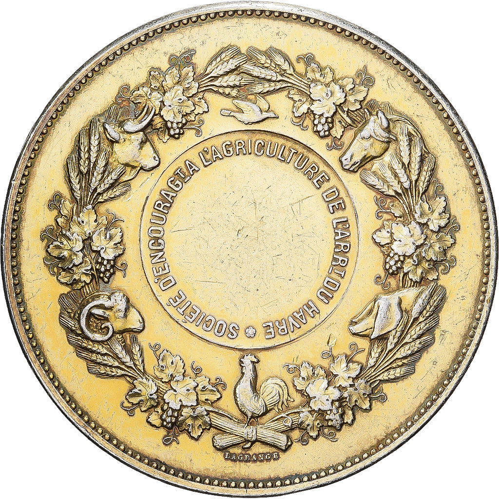 França, medalha, Société d'Agriculture du Havre, Vermeil, Dupuis.D, EF(40-45)