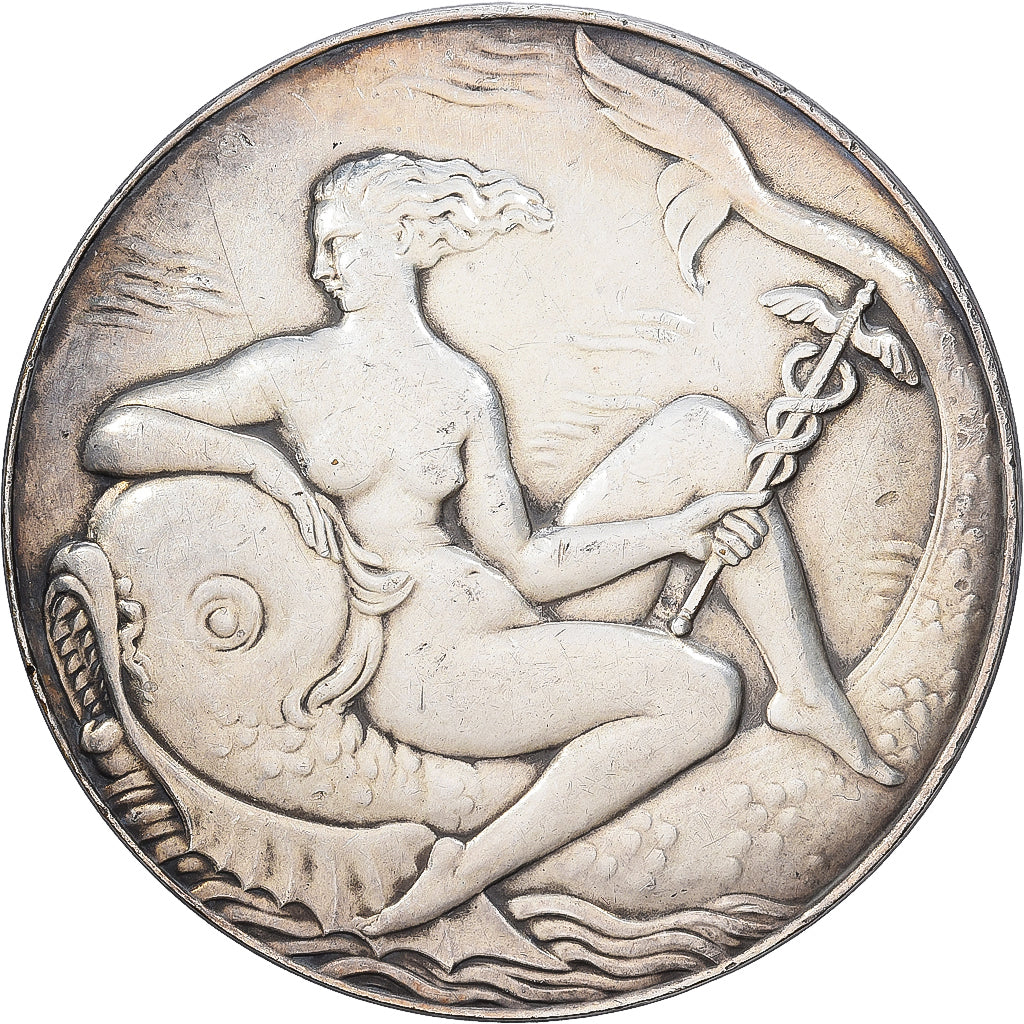 Frankreich, Medaille, Ville du Havre, Silvered bronze, Poisson, SS+