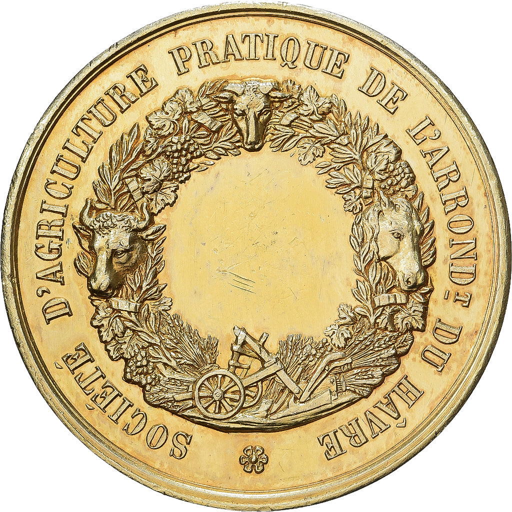 Francia, medaglia, Société d'Agriculture du Havre, Vermeil, Bescher/Borrel