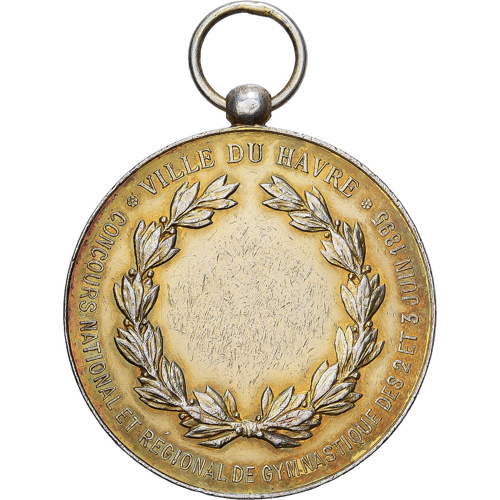 Francja, medal, Concours de Gymnastique, Le Havre, 1895, Srebro, AU(50-53)