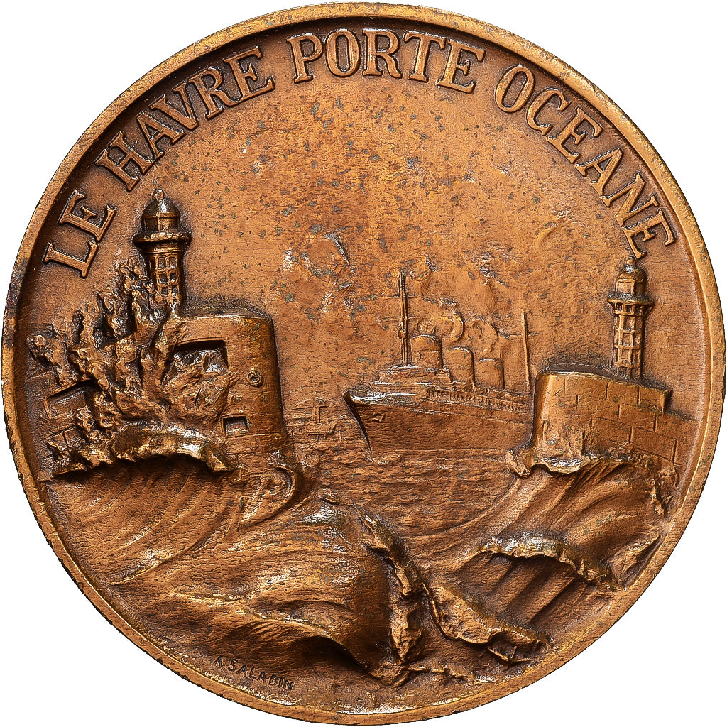 França, medalha, Le Havre, Porte Océane, Bronze, Saladin, AU(55-58)