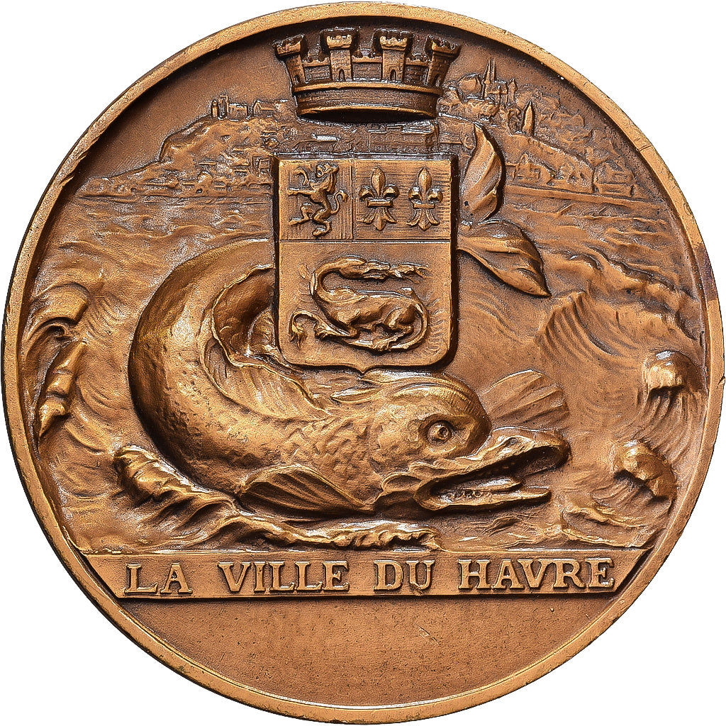 França, medalha, Le Havre, Porte Océane, Bronze, Saladin, AU(55-58)