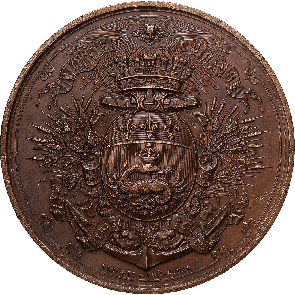 Frankreich, Medaille, Société Frédéric Bellanger, Hâvre, 1990, Kupfer