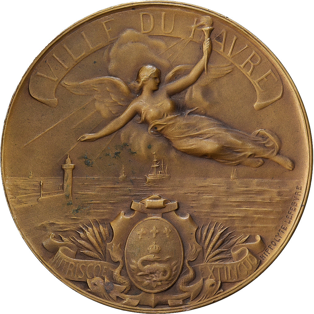 Frankreich, Medaille, Ville du Havre, 1925, Bronze, Lefebvre, VZ