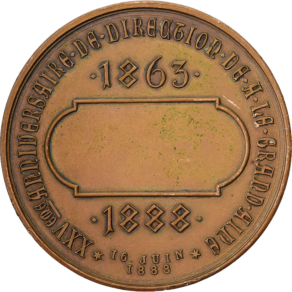 France, Médaille, Distillerie de la Bénédictine, Abbaye de Fécamp, 1888