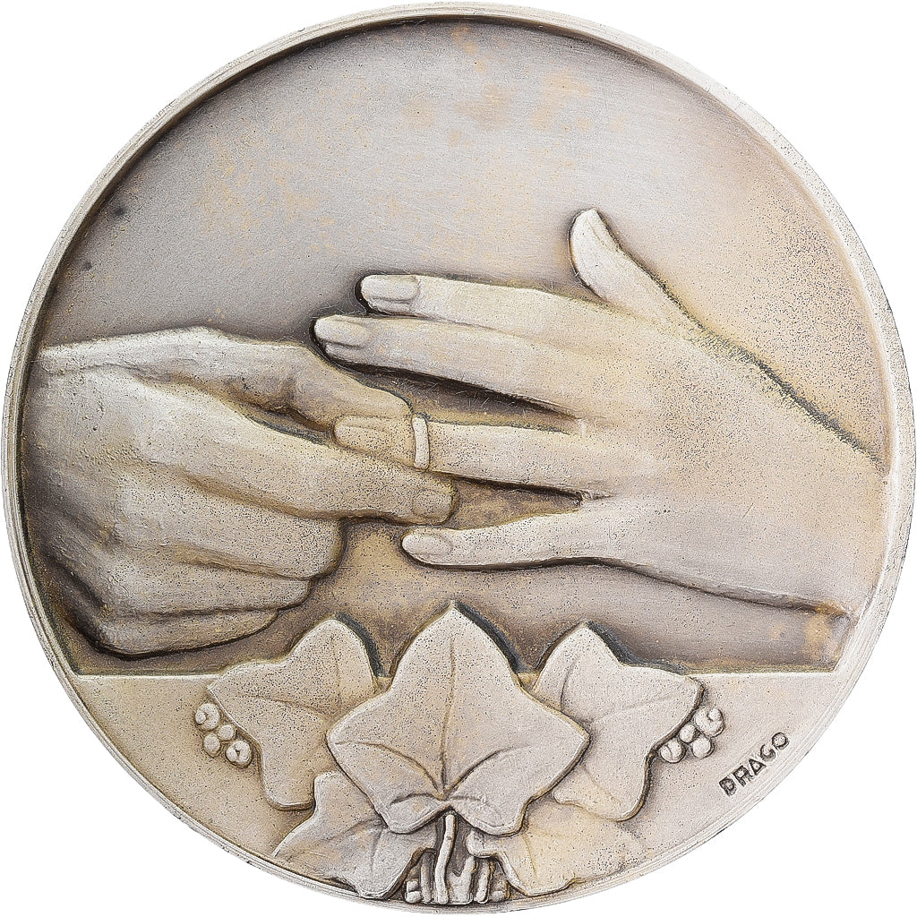 Frankreich, Medaille, Mariage, Conseil Municipal de Carquefou, Silvered bronze