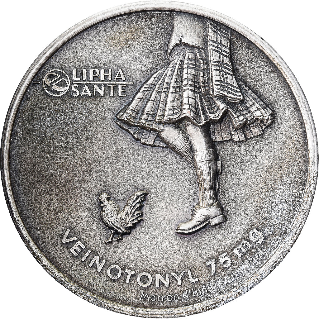 Frankreich, Medaille, Lipha Santé, Veinotonyl, Silvered Metal, SS