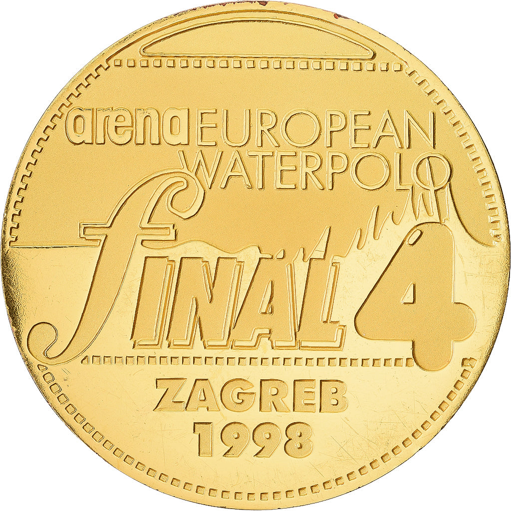 Croazia, medaglia, Arena European Waterpolo, Zagreb, 1998, Rame dorato, SPL-