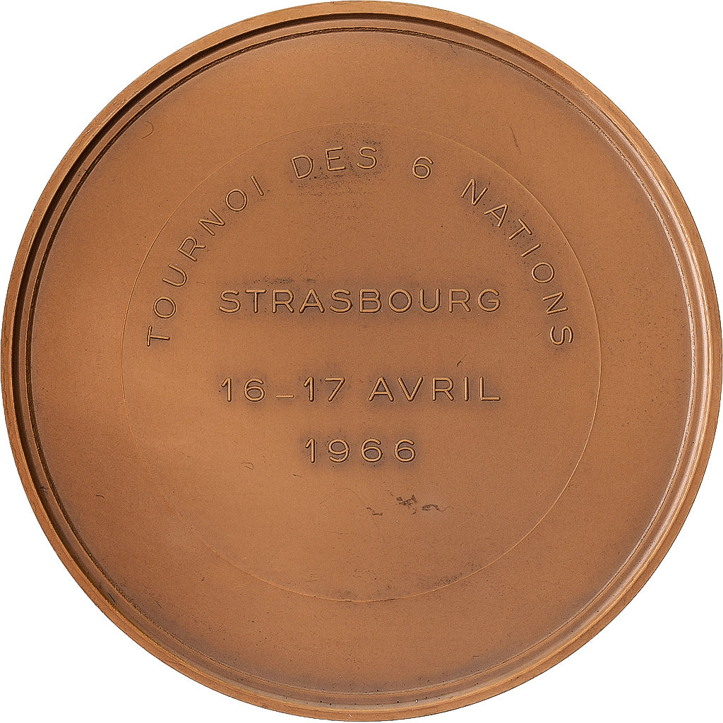 Francia, medaglia, Cigognes, Rugby, Tournoi des VI Nations, Strasbourg, 1966