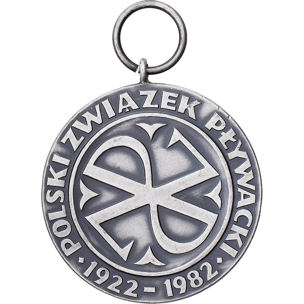Polonia, medalla, Polski Zwiazek Plywacki, 1982, Bronce plateado, EBC