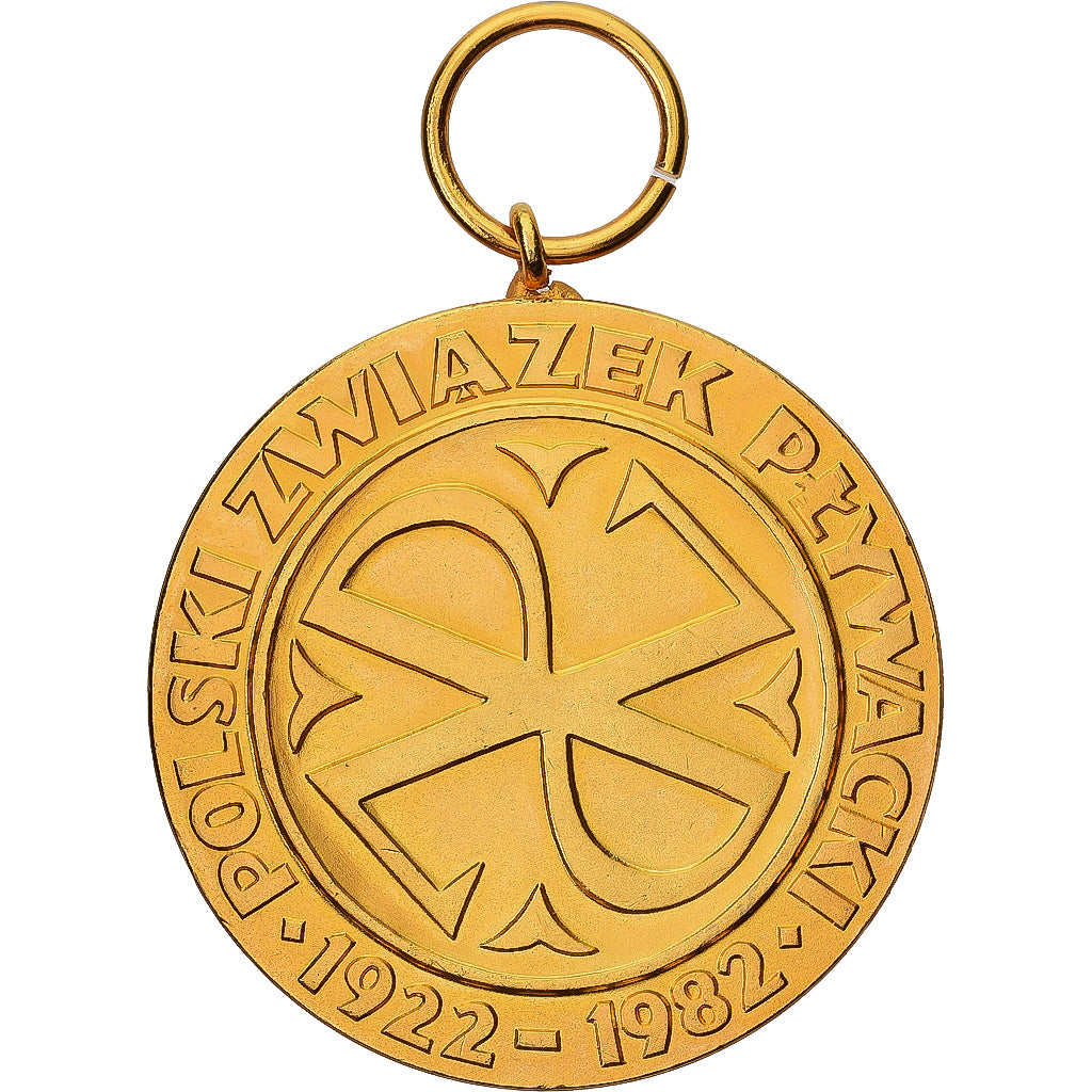 Polonia, medalla, Polski Zwiazek Plywacki, 1982, Bronce dorado, SC