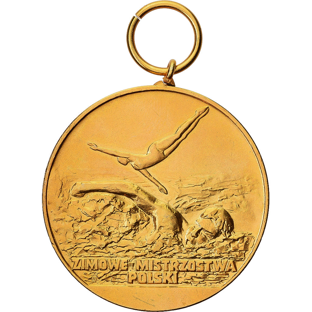 Polonia, medalla, Polski Zwiazek Plywacki, 1982, Bronce dorado, SC