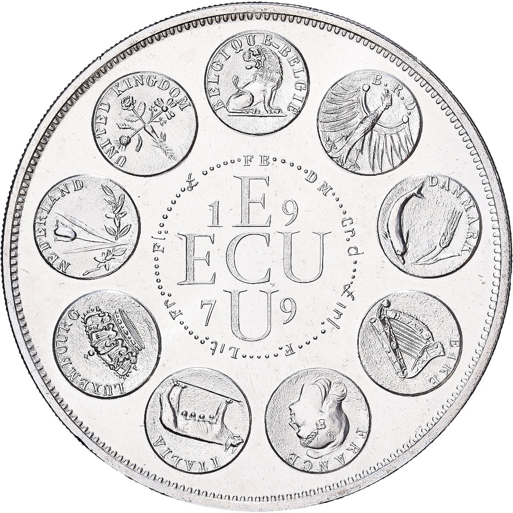 France, Medal, Ecu Europa, Marianne, 1979, Silver, Rodier, MS(65-70)